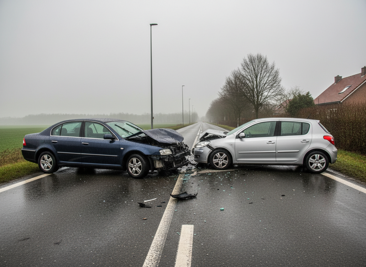 Verkeersongeval op de weg